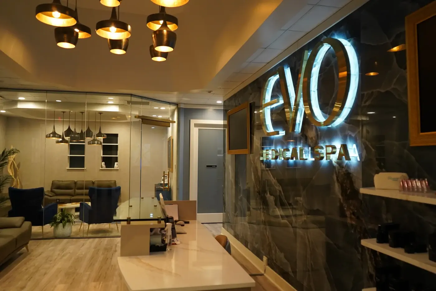 A HydraFacial treatment underway at EVO Medical Spa
